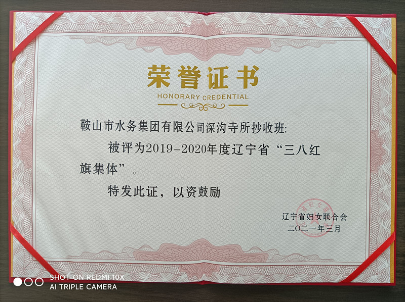 深溝寺所抄收班被評為2019-2020年度遼寧省“三八紅旗集體”